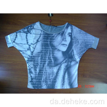 Kvinders strik print s shirt